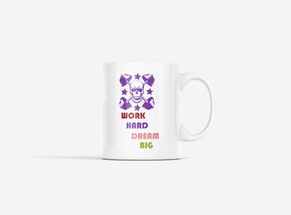 Work Hard, Dream Big Printed Ceramic Coffee Mug 250 Ml