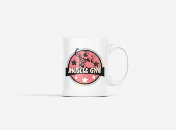Muscle Gym Printed Ceramic Coffee Mug 250 Ml