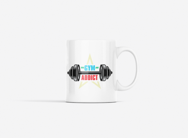 Gym Addict Printed Ceramic Coffee Mug 250 Ml