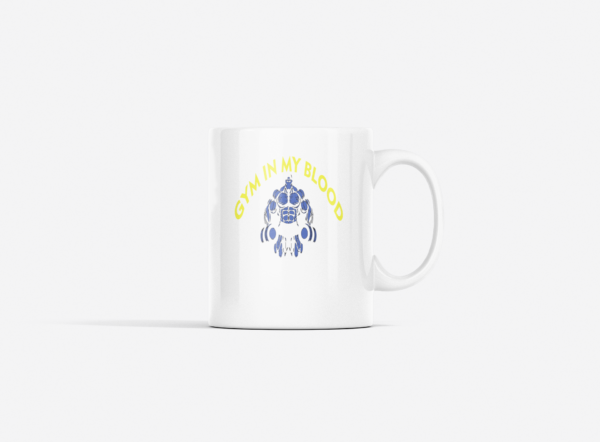 Gym In My Blood Printed Ceramic Coffee Mug 250 Ml