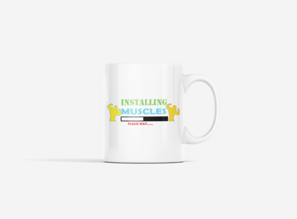 Installing Muscles Printed Ceramic Coffee Mug 250 Ml