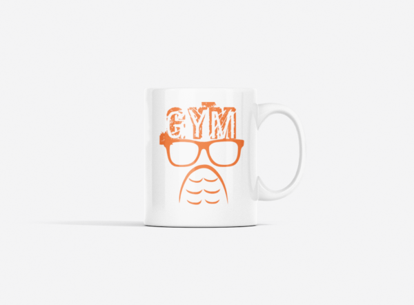 Gym Above Glasses Printed Ceramic Coffee Mug 250 Ml