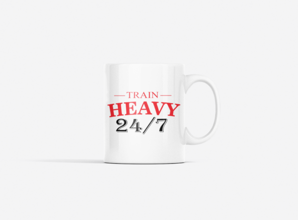 Train Heavy, Printed Ceramic Coffee Mug 250 Ml