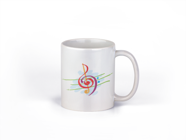 Musical Instrument Printed Ceramic Coffee Mug 250 Ml