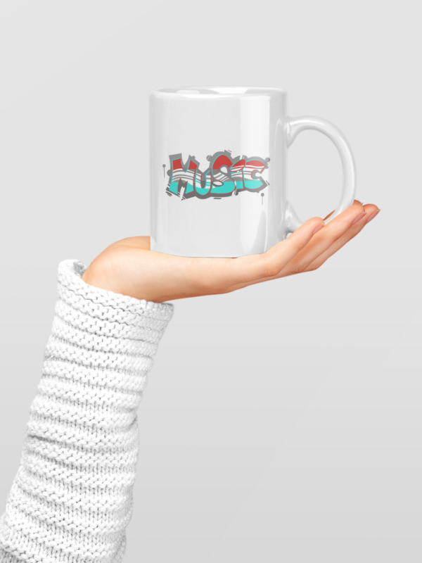 Music Printed Ceramic Coffee Mug 250 Ml - Image 2