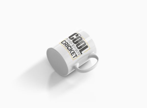 Just Be Cool And Enjoy Cricket Printed Ceramic Coffee Mug 250 Ml - Image 2