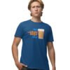 The Ultimate Solution Blue Round Neck Cotton Half Sleeved Men's T-Shirt with Printed Graphics