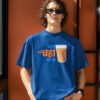 The Ultimate Solution Blue Round Neck Cotton Half Sleeved Men's T-Shirt with Printed Graphics - Image 2