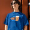 The Ultimate Solution Blue Round Neck Cotton Half Sleeved Men's T-Shirt with Printed Graphics - Image 3