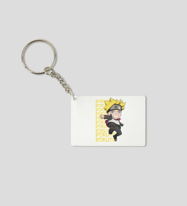 Boruto' New Generation - Printed White Anime Keychains Pack Of 2