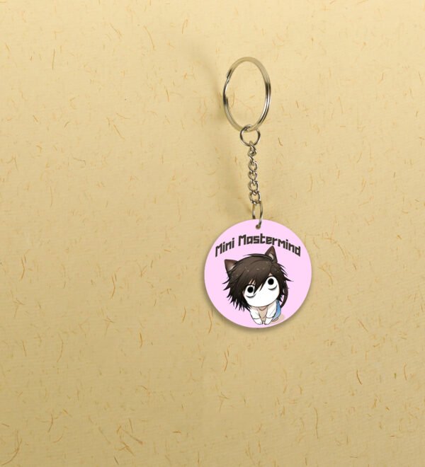 The Mini Mastermind of Strategy & Secrets - Anime Printed Round Keychains Pack of 2