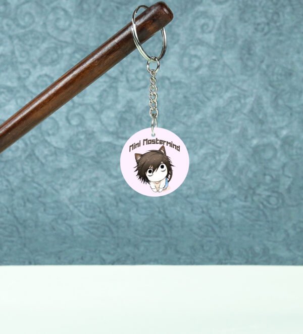 The Mini Mastermind of Strategy & Secrets - Anime Printed Round Keychains Pack of 2 - Image 2