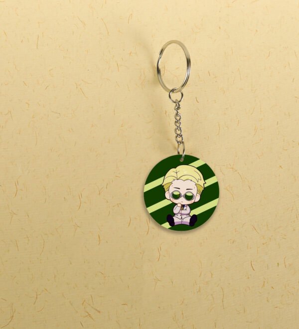 The Composed Strategist: Master of Precision - Anime Printed Round Keychains Pack of 2