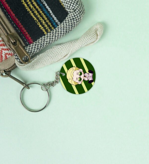 The Composed Strategist: Master of Precision - Anime Printed Round Keychains Pack of 2 - Image 3