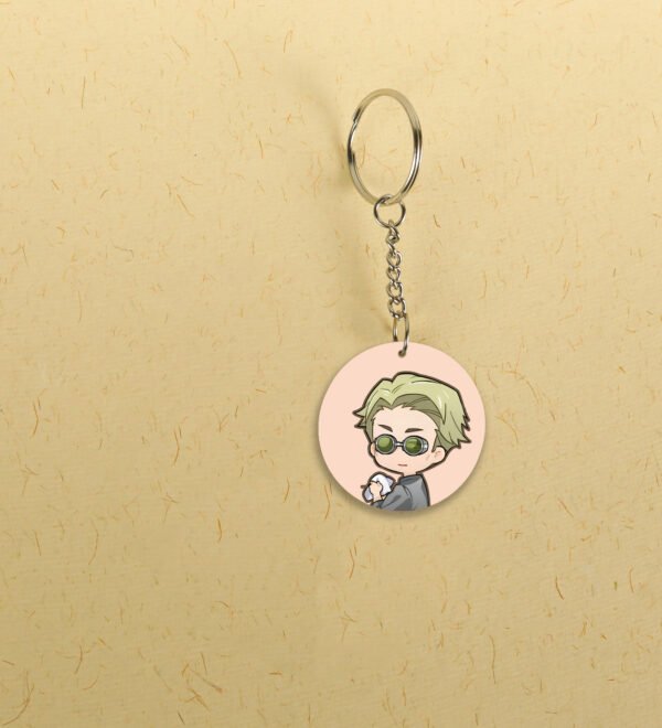 The Reliable Mentor with Impeccable Style - Anime Printed Round Keychains Pack of 2
