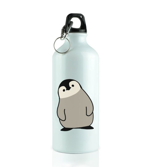 Sweet Penguin Scene Printed Aluminium Water Bottle 600ml