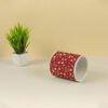 Cheerful Festive Symbols on Red Christmas Wrapping Full Printed Coffee Mug - Image 2