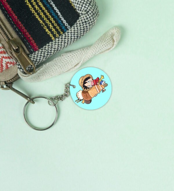 Giant Ice Cream, Even Bigger Heart - Printed Round Anime Keychains Pack of 2