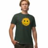 Open Mouth Angry T-Shirt for Men Casual (Green) Printed with Short Sleeve