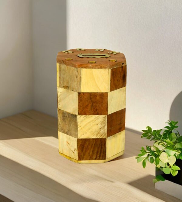 Puzzle Vault: Save and Solve with This Wooden Money Bank