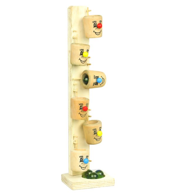 Smiley Playtime: Wooden Tree Ball Slider Game Set for Children