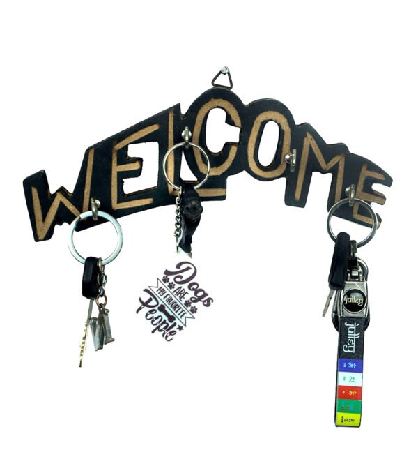Welcome Key Holder Wooden Key Stand for Home Decor and Organization - Image 3