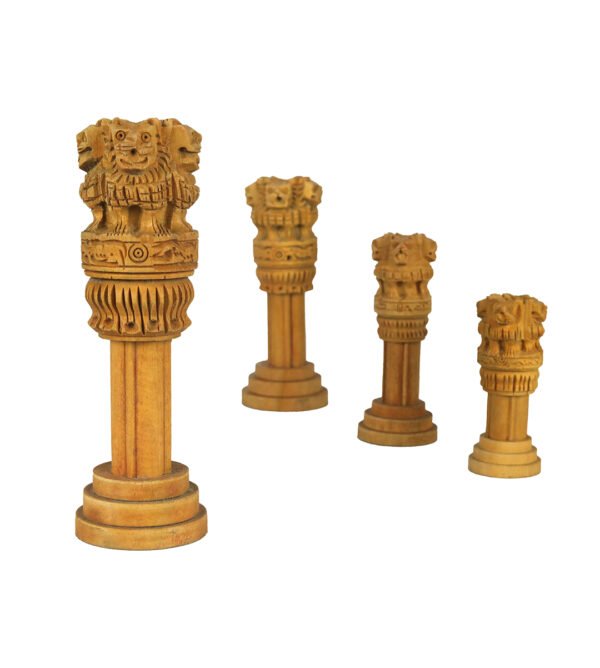 Lion's Legacy: Ashok Stambh Four Lions Pillars for Cultural Home Display (Set of 4) - Image 3
