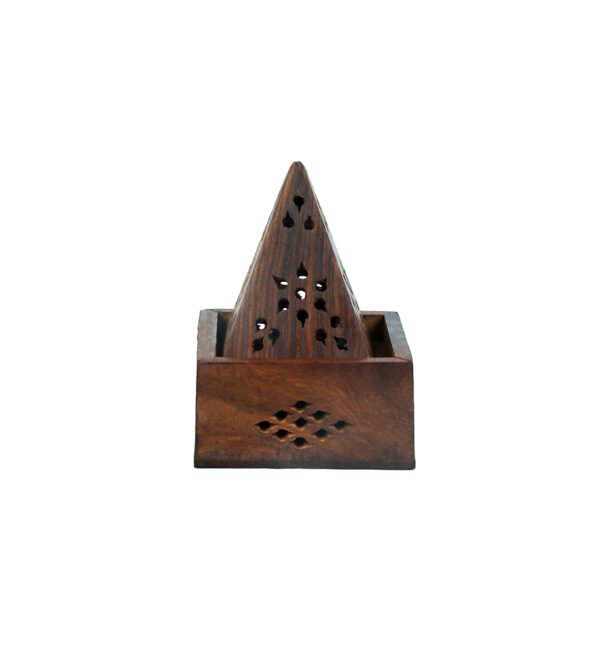 Divine Design: Triangular Wooden Moti Dhup Stand for Spiritual Home Decor - Image 2