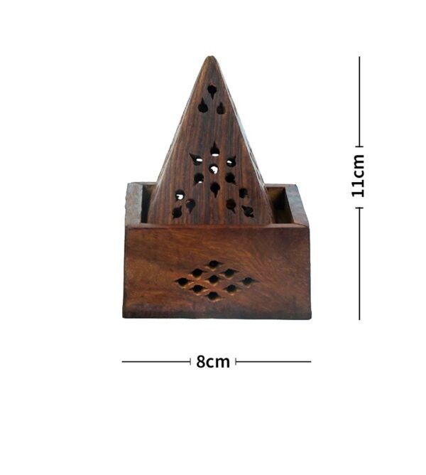 Divine Design: Triangular Wooden Moti Dhup Stand for Spiritual Home Decor - Image 7