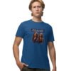 Wierd But Trustworthy Blue Round Neck Cotton Half Sleeved Men T-Shirt with Printed Graphics
