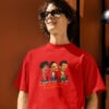 What's The Plan ? : Printed Cotton Red Round Neck Half Sleeved T-Shirt - Image 2