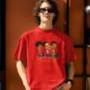 What's The Plan ? : Printed Cotton Red Round Neck Half Sleeved T-Shirt - Image 3