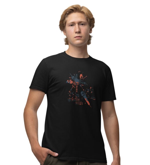 Wait And Watch Black Round Neck Cotton Half Sleeved Men's T-Shirt with Printed Graphics
