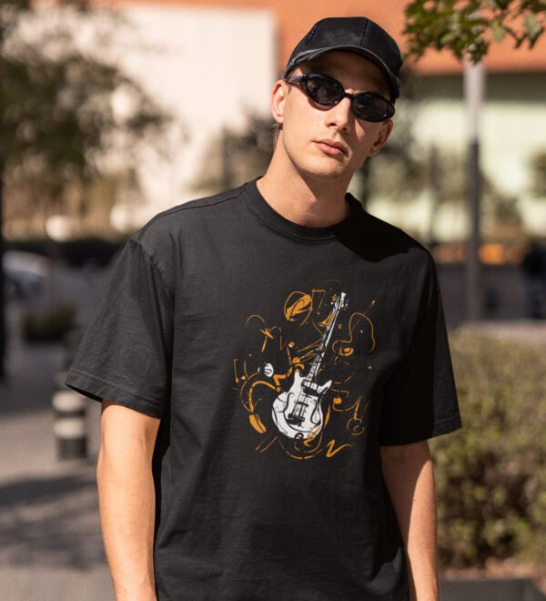 Wake Up And Work Out (BG Green) Black Round Neck Cotton Half Sleeved Men's T-Shirt with Printed Graphics - Image 2