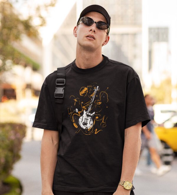Wake Up And Work Out (BG Green) Black Round Neck Cotton Half Sleeved Men's T-Shirt with Printed Graphics - Image 3
