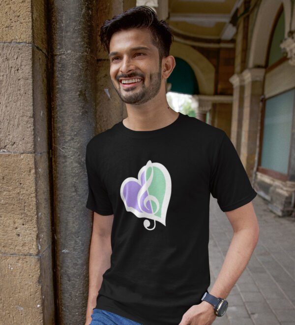 Lift Heavy Black Round Neck Cotton Half Sleeved Men's T-Shirt with Printed Graphics - Image 2