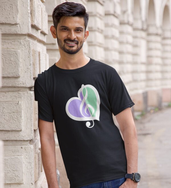 Lift Heavy Black Round Neck Cotton Half Sleeved Men's T-Shirt with Printed Graphics - Image 3