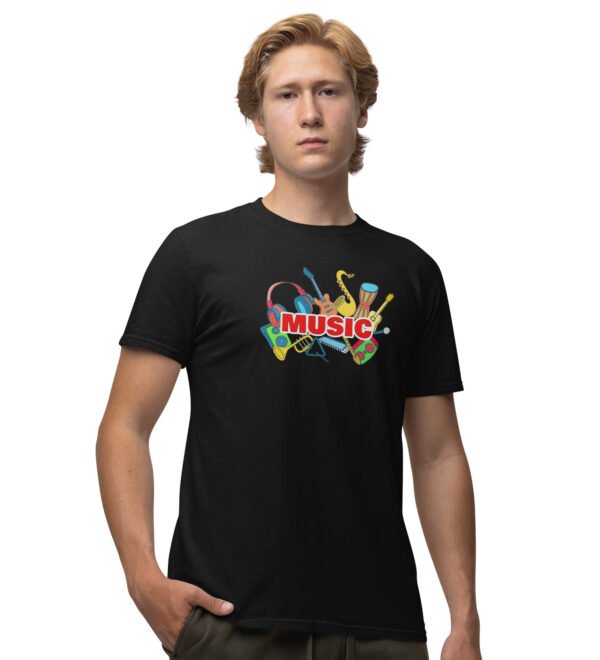 Go Home Black Round Neck Cotton Half Sleeved Men's T-Shirt with Printed Graphics