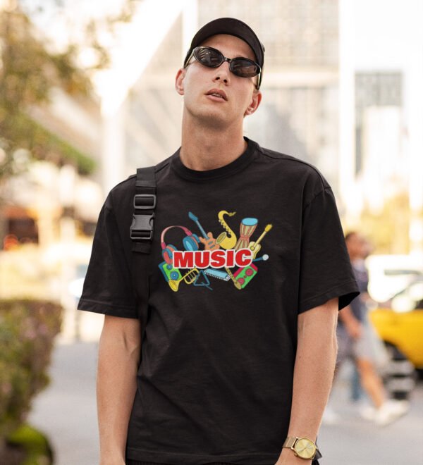 Go Home Black Round Neck Cotton Half Sleeved Men's T-Shirt with Printed Graphics - Image 3