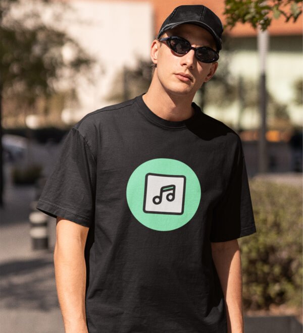 Another Night Black Round Neck Cotton Half Sleeved Men's T-Shirt with Printed Graphics - Image 2