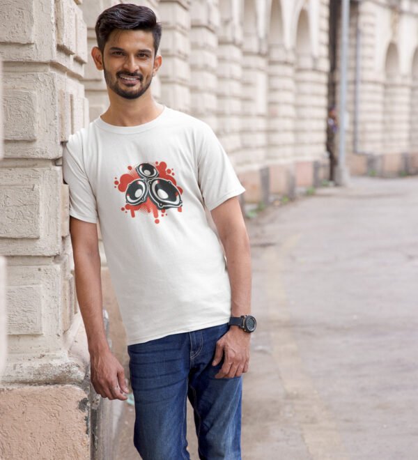 Want To Progress Black Round Neck Cotton Half Sleeved Men's T-Shirt with Printed Graphics - Image 2