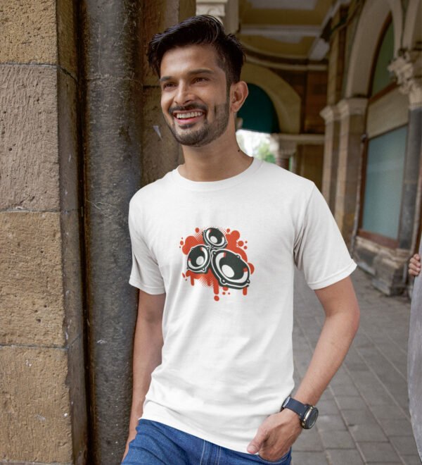 Want To Progress Black Round Neck Cotton Half Sleeved Men's T-Shirt with Printed Graphics - Image 3