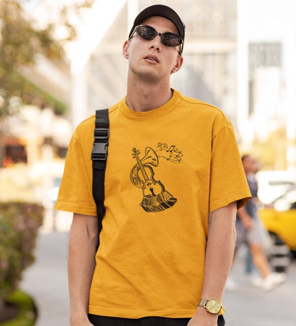 Unlimited Black Round Neck Cotton Half Sleeved Men's T-Shirt with Printed Graphics - Image 3