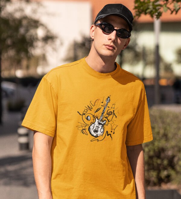 Feel The Pain Black Round Neck Cotton Half Sleeved Men's T-Shirt with Printed Graphics - Image 2