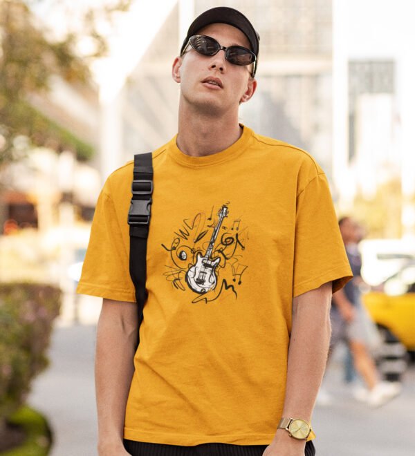 Feel The Pain Black Round Neck Cotton Half Sleeved Men's T-Shirt with Printed Graphics - Image 3