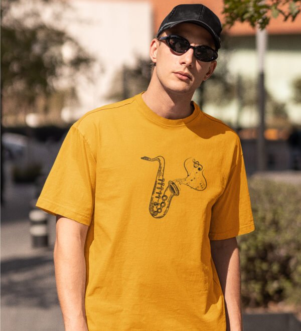 Fitness (BG Golden) Black Round Neck Cotton Half Sleeved Men's T-Shirt with Printed Graphics - Image 2