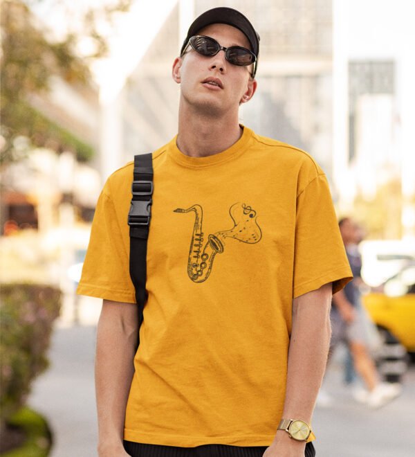 Fitness (BG Golden) Black Round Neck Cotton Half Sleeved Men's T-Shirt with Printed Graphics - Image 3