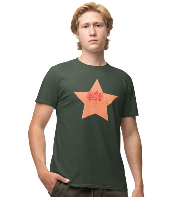 Power Your Body Green Round Neck Cotton Half Sleeved Men's T-Shirt with Printed Graphics