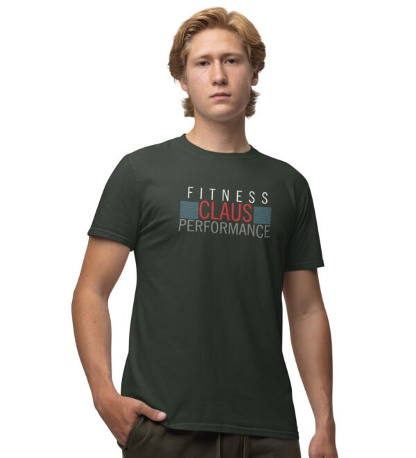 Fitness Clause Performance Green Round Neck Cotton Half Sleeved Men's T-Shirt with Printed Graphics