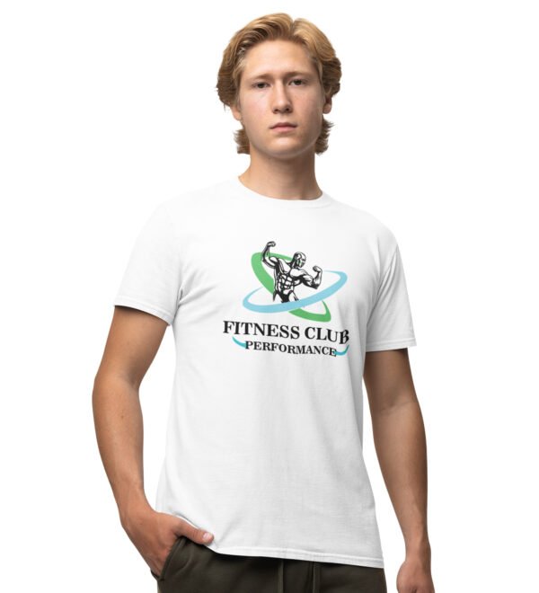 Fitness Club Performance White Round Neck Cotton Half Sleeved Men's T-Shirt with Printed Graphics